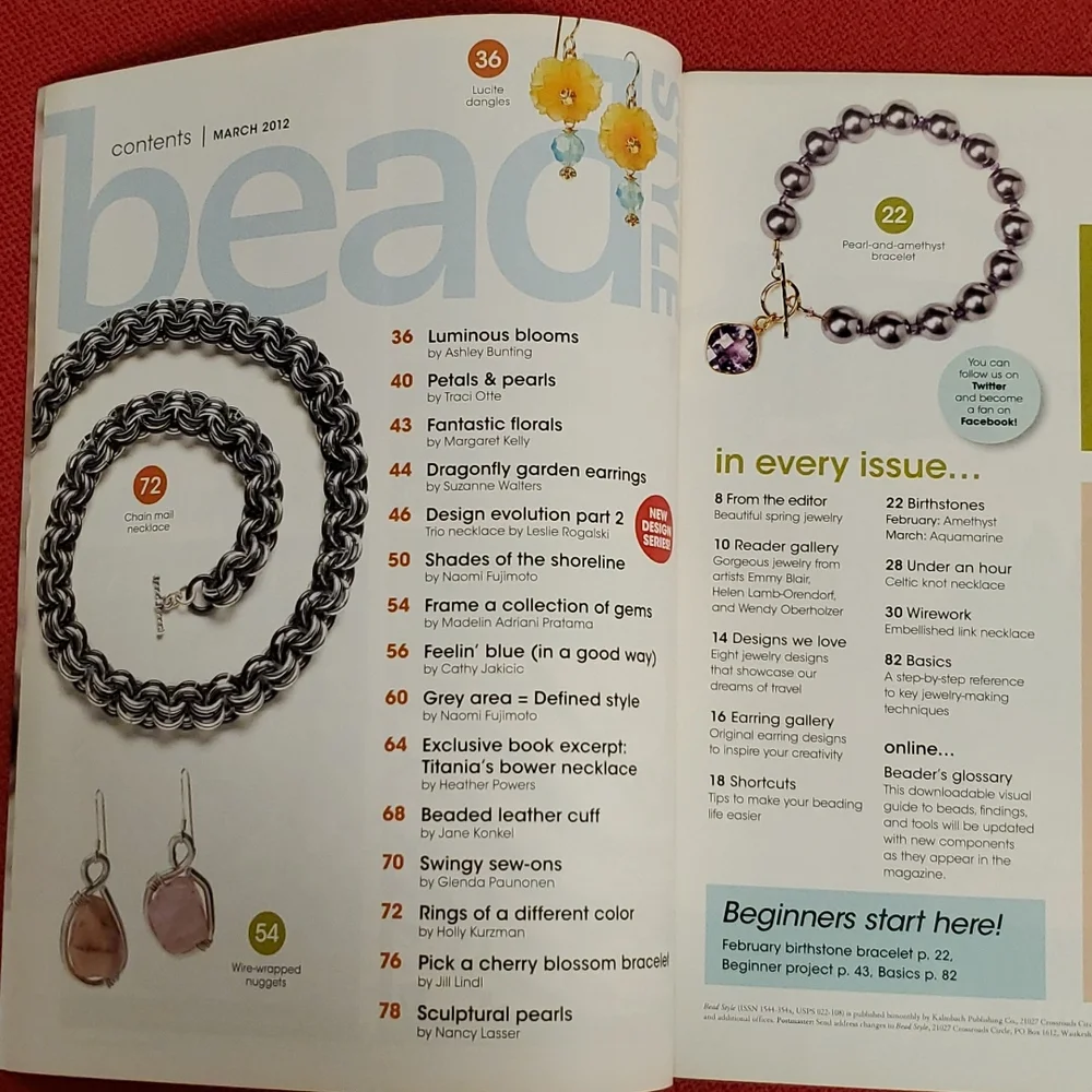3 issues 'Bead Style March and May 2012 January 2014 crafting DIY Jewelry